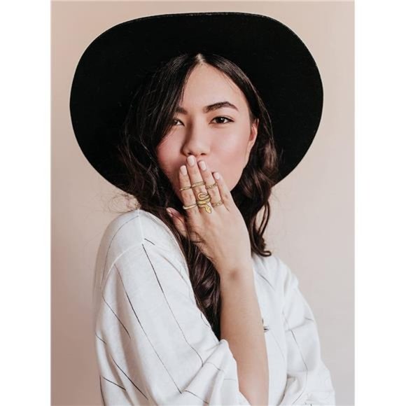 Snake Open Rings Set of 4 | Gothic Halloween Jewelry - Picture 4 of 6